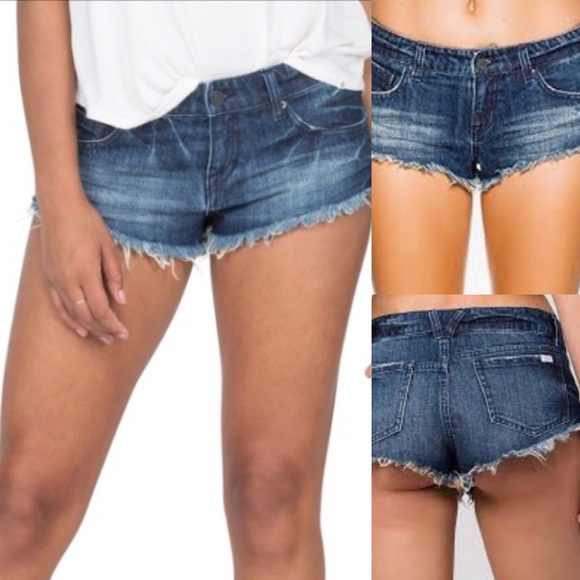 micro jean shorts